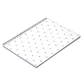 Cute Black White minuscule polka stips elegant Notitieboek (Linkerzijde)