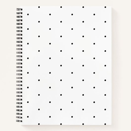 Cute Black White minuscule polka stips elegant Notitieboek (Voorkant)