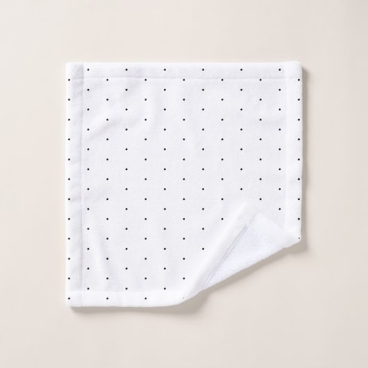 Cute Black White minuscule polka stips elegant pat Bad Handdoek (Wasdoekje)