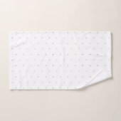 Cute Black White minuscule polka stips elegant pat Bad Handdoek (Handdoek)