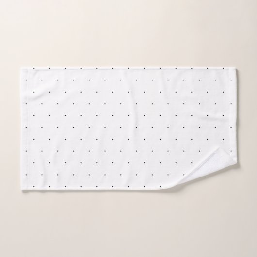 Cute Black White minuscule polka stips elegant pat Bad Handdoek (Handdoek)