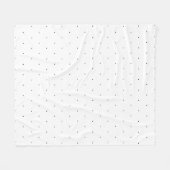 Cute Black White minuscule polka stips elegant pat Fleece Deken (Voorkant (Horizontaal))