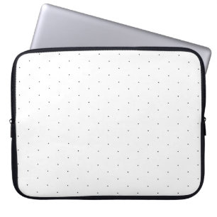 Cute Black White minuscule polka stips elegant pat Laptop Sleeve