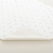Cute Black White minuscule polka stips elegant pat Sherpa Deken (3/4)
