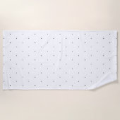 Cute Black White minuscule polka stips elegant pat Strandlaken (Voorkant)