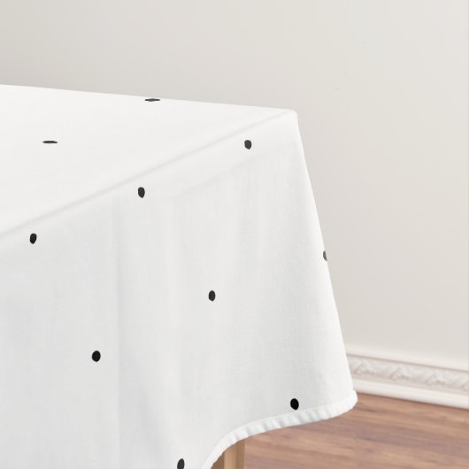 Cute Black White minuscule polka stips elegant pat Tafelkleed (Voorbeeld)