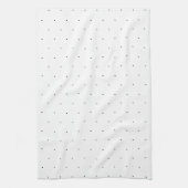 Cute Black White minuscule polka stips elegant pat Theedoek (Verticaal)