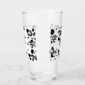 Cute Black White Panda and Polka Background Glas (Links)