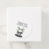 Cute Black & White Panda in Bamboo Bedankjes Labels (In situ)