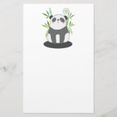 Cute Black & White Panda in Bamboo Briefpapier (Voorkant)