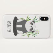 Cute Black & White Panda in Bamboo Case-Mate iPhone Case (Achterkant (horizontaal))