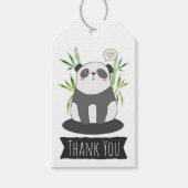 Cute Black & White Panda in Bamboo Hartelijk dank Cadeaulabel (Voorkant)