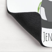 Cute Black & White Panda in Bamboo Muismat (Hoek)