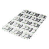 Cute Black & White Panda in Bamboo Pattern Badmat (Gekanteld)