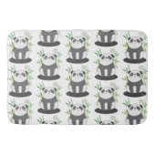 Cute Black & White Panda in Bamboo Pattern Badmat (Voorkant)