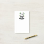 Cute Black & White Panda in Bamboo Post-it® Notes (Op bureau)
