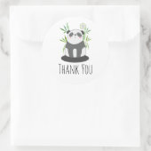 Cute Black & White Panda in Bamboo Ronde Sticker (Tas)