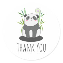 Cute Black & White Panda in Bamboo