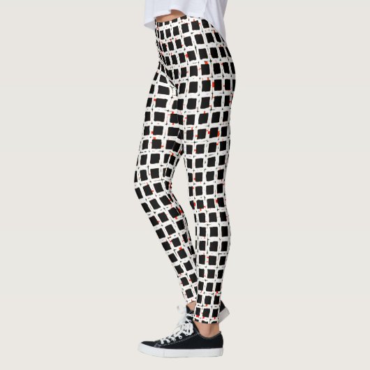 CUTE Black White Pattern Chic Leggings (Links)
