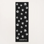Cute Black White Paw-afdrukken - Aangepast Yogamat (Achterkant)