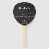 Cute Black White Photo Class Afstuderen Hartelijk Handwaaier (Voorkant)