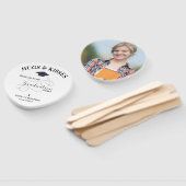 Cute Black White Photo Class Afstuderen Hartelijk Handwaaier (Niet-gemonteerd)