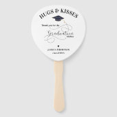 Cute Black White Photo Class Afstuderen Hartelijk Handwaaier (Voorkant)