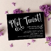 Cute Black White Plot Twist Postponed Wedding Save The Date