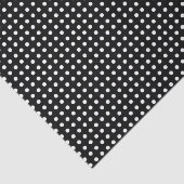 Cute Black & White Polka Dot Pattern Halloween Tissuepapier (Detail)