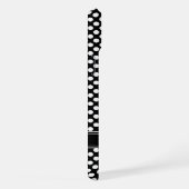 Cute Black White Polka Dot Pattern met Monogram iPhone Hoesje (Rechterkant)
