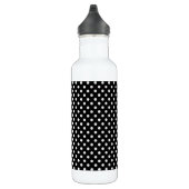 Cute Black & White Polka Dots naadloos patroonpatr Waterfles (Rechts)