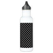 Cute Black & White Polka Dots naadloos patroonpatr Waterfles (Links)