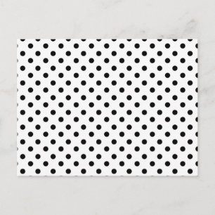 Cute Black White Polka Dots Pattern Briefkaart