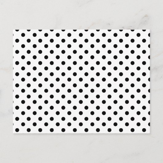 Cute Black White Polka Dots Pattern Briefkaart (Voorkant)