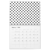 Cute Black White Polka Dots Pattern Kalender (Feb 2026)