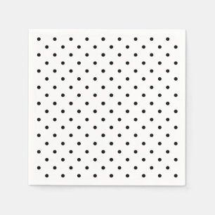 Cute black & white polka stips Paper Servet