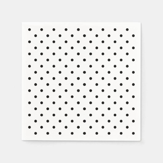 Cute black & white polka stips Paper Servet (Voorkant)