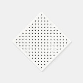 Cute black & white polka stips Paper Servet (Hoek)