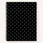Cute black white polka stipt patroon elegant stijl notitieboek (Voorkant)
