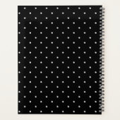 Cute black white polka stipt patroon elegant stijl planner (Achterkant)