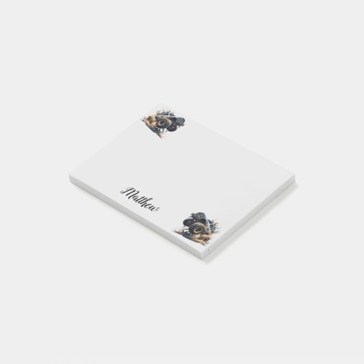 Cute Black White Power Race Monster Truck Post-it® Notes (Schuin)