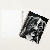 Cute Black & White Puppy – Dog Lover Planner (Display)