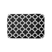 Cute Black White Retro Chic Trellis Pattern Badmat (Voorkant)