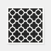 Cute Black White Retro Chic Trellis Pattern Servetten (Voorkant)