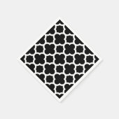 Cute Black White Retro Chic Trellis Pattern Servetten (Hoek)