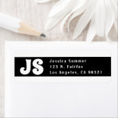 Cute Black & White Return Address Labels (Insitu)