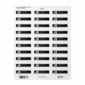 Cute Black & White Return Address Labels (Full Sheet)