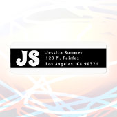 Cute Black & White Return Address Labels