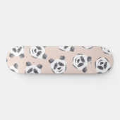 Cute Black White roze Waterverf Panda Patroon Persoonlijk Skateboard (Horizontaal)