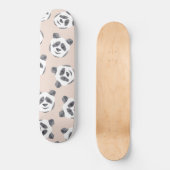 Cute Black White roze Waterverf Panda Patroon Persoonlijk Skateboard (Voorkant)